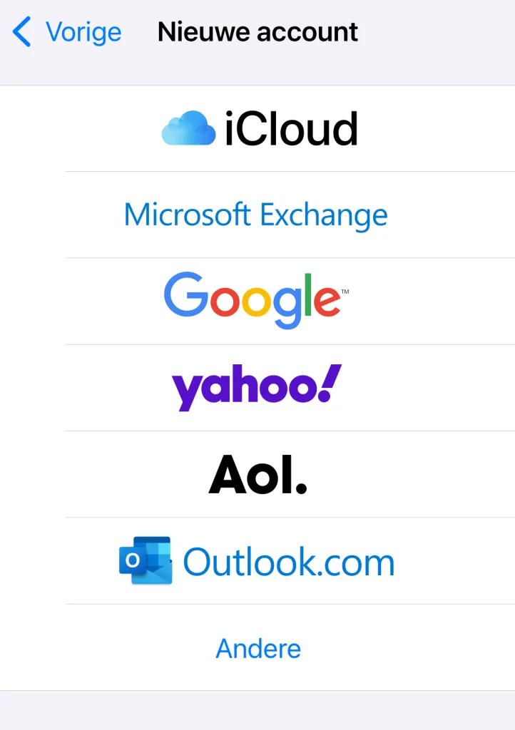 Instellen van een e-mailaccount (IMAP) op iOS 18 1 IMG 3458