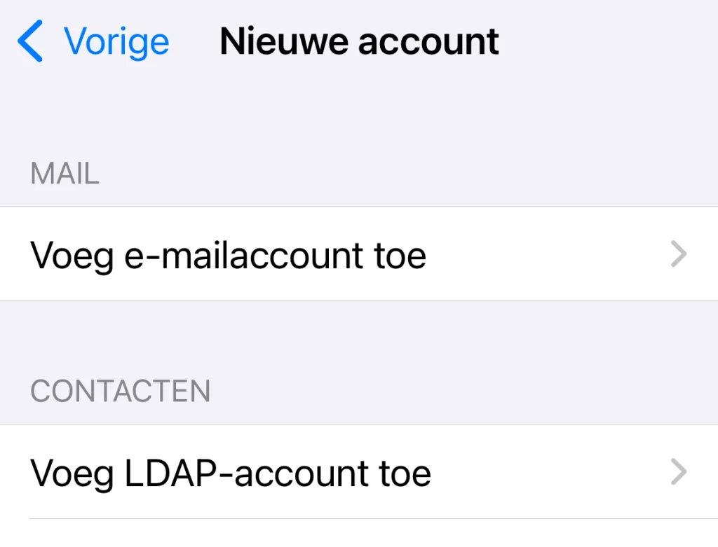 Instellen van een e-mailaccount (IMAP) op iOS 18 2 IMG 3459