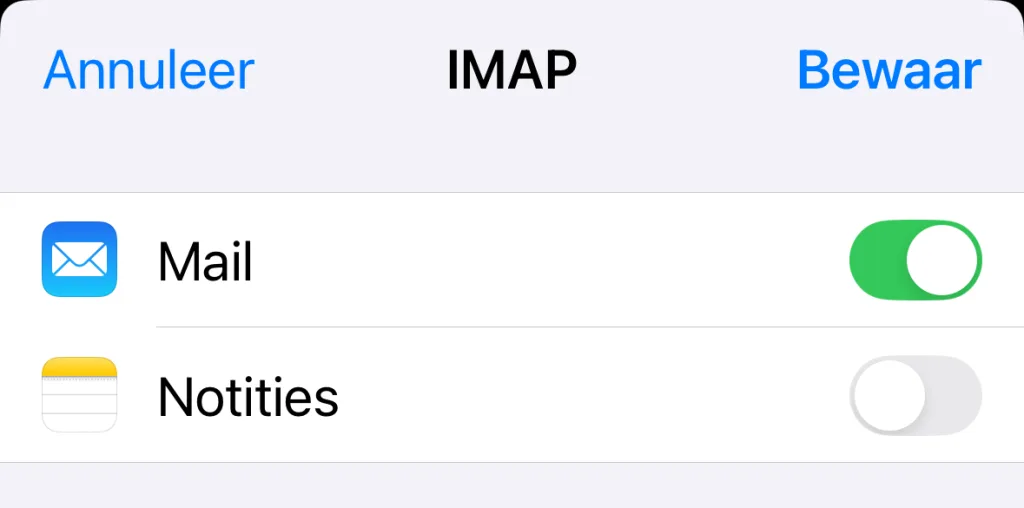 Instellen van een e-mailaccount (IMAP) op iOS 18 6 IMG 3463
